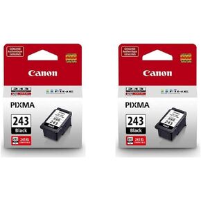 Canon 2 Pack PG-243 Black Ink Cartridge for PIXMA iP, MX, MG, TS, and TR Series Printers - 5.6ml