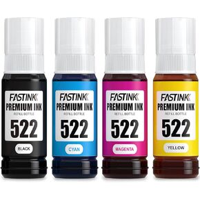 522 Black Ink Bottles High Yield Replacement for 522 Ink Bottles Black Work with ET-2800,ET-2720,ET-2803,ET-4800,ET-4700,ET-2400,ET-2840,ET-4810 Printer,522 Ink Refill Bottles