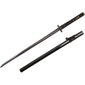 F-585 1045 Black Carbon Steel Scabbard Ninja Sword, 41.5"