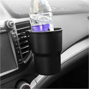 حامل أكواب السيارة، قطعتان من حامل المشروبات مع مشابك لفتحة تهوية، وصينية زجاجة مثبتة على المقعد الخلفي تلقائيًا مع خطاف، وحاوية بلاستيكية لمسند الذراع في مركز باب السيارة لعلب الصودا، وإكسسوارات السيارة (أسود) in Kuwait