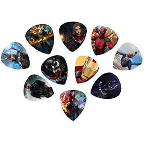 Marvel (Avengers) Guitar Picks - featuring Captain Marvel and Venom - (10 beautiful picks in a packet)