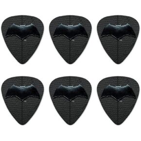 Justice League Movie Batman Logo Novelty Guitar Picks Medium Gauge - Set of 6