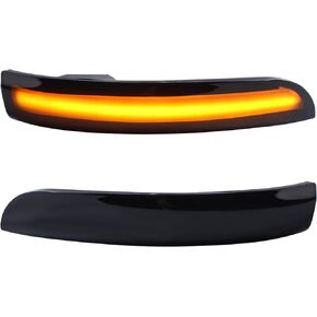 LED Side Mirror Turn Signal Lights for 2012-2018 Ford Focus ST RS, for 2013-2018 Ford Kuga Escape Ecosports, 2013-2017 C-Max, Sequential Lamps Smoke Cover Lens