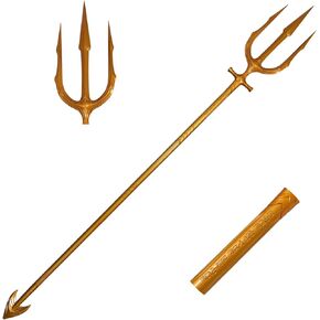 Adult Role Play Prop Trident Weapon Metal Edition Gold 82 inch