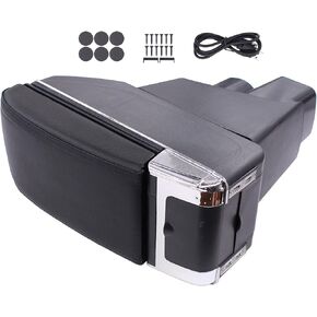 NewYall Double Layer Center Console Compartment Armrest Storage Box