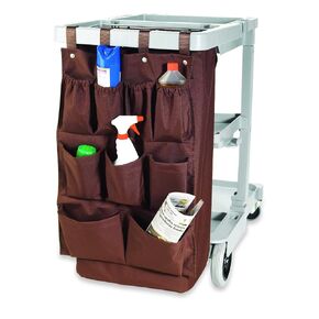 9-Pocket Housekeeping Cart Organizer, Black (9 Pocket Black)