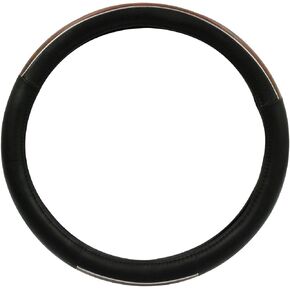 RoadPro RPSW3006 Black 18" Genuine Leather Steering Wheel Cover