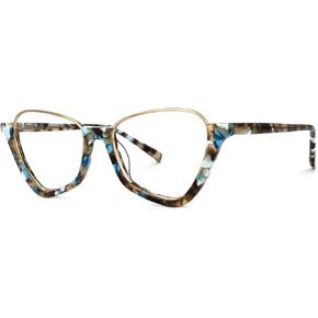 VOOGLAM Stylish Blue Light Blocking Glasses for Women Anti Eyestrain UV Eyewear Adelio