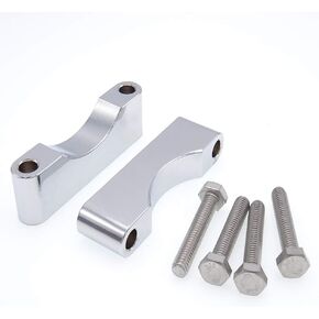 Chrome Front Fender Spacer Bracket Kit Compatible with 21 inch Fender Fit Compatible with 1997-2013 Harley Touring Road King Street Glide FLHT FLHR FLHX FLTR
