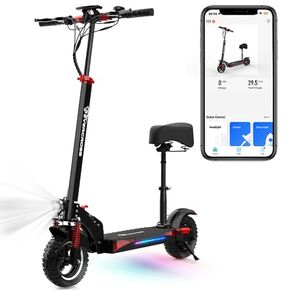 EVERCROSS H5 Electric Scooter, Electric Scooter for Adults with 800W Motor, Up to 28MPH & 25 Miles-10'' Solid Tires, E-Scooter with Seat & Dual Braking in Kuwait