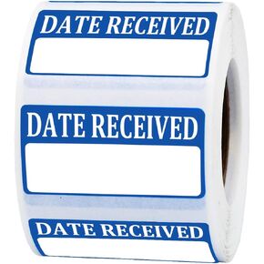 Date Received Stickers Labels, 2 x 1 Inch Adhesive Color Coding Medical Stickers Shipping Labels for Inventory,Packing,Handling,Moving(500 Pcs)