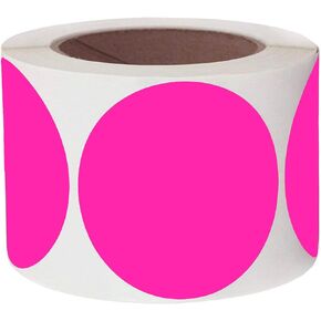 Target Dots Round Pink 3 inch Color Coding Dot Labels Large Stickers Target Repair Circle Inventory Stickers 250 Per Roll