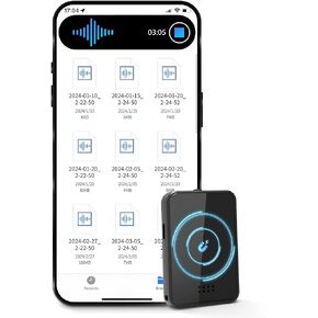 128GB Digital Voice Activated Recorder with Speaker, Playback, Segmented Recording, Intelligent Noise Cancelling for Lectures, Meetings, Study Notes, Music Creation, Etc