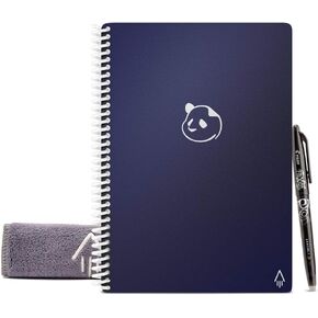 Rocketbook Smart Reusable Notebook, Executive Size Panda Planner with Daily, Weekly, & Monthly Pages, Midnight Blue, (6" x 8.8")