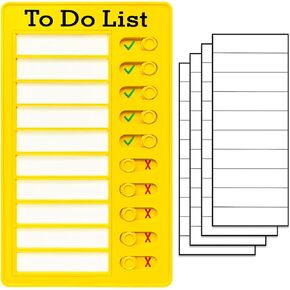 Chore Chart To Do List Adhd Tools for Kids and Adults Sliding Morning Routine Chart for Kids Detachable RV Checklist Board Reusable My Chores Checklist Task Board