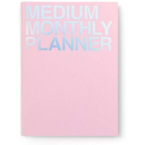 JSTORY Medium Monthly Planner Lays Flat Undated Year Round Flexible Cover Goal/Time Organizer Thick Paper Eco Friendly Customizable Stitch Bound A5 16 Months 150 GSM 18 Sheets Kraft