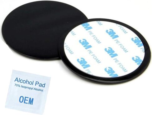 TrueProve- Pack 70mm 3M Flexible PE Foam Adhesive Dashboard Pad Mounting Disk for Suction Cup Phone Mount & Garmin GPS Suction Mount | 3.00" Wide Diameter (1 PACK) in Saudi Arabia