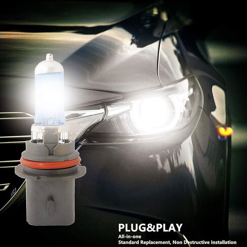 VEXONEYE 9004/HB1 مصباح هالوجين أمامي HB1 12V 65/45W 5000K مصباح رأس أبيض ماسي، مصابيح الرأس، عمر طويل... in Saudi Arabia