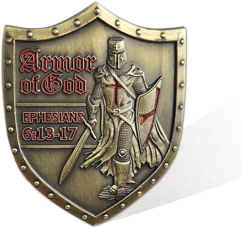 Put On The Whole Armor of God Challenge Coin Eph 6:13-17 3D Commemorative Collection Item in Saudi Arabia