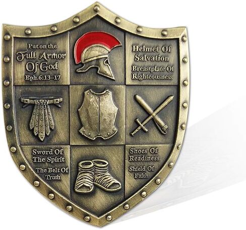 Put On The Whole Armor of God Challenge Coin Eph 6:13-17 3D Commemorative Collection Item in Saudi Arabia