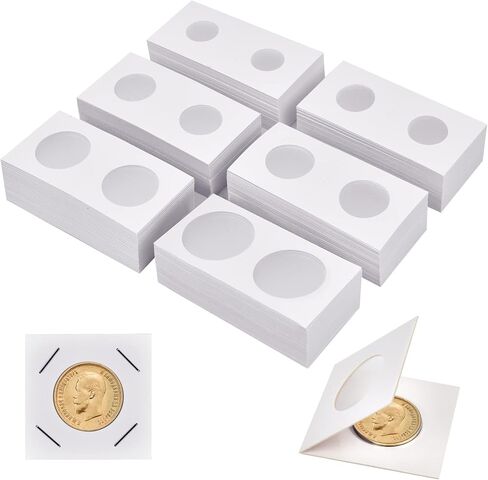 تقلب العملات المعدنية 100 قطعة بأحجام متنوعة، 2 × 2 بوصة، حاملات العملات المعدنية، مجموعة من الورق المقوى، ألبوم عرض الأكمام، كتاب لـ 27.5/ 37 مم دولار، قرش، ربع، نيكل، مجموعة تذكارية in Kuwait