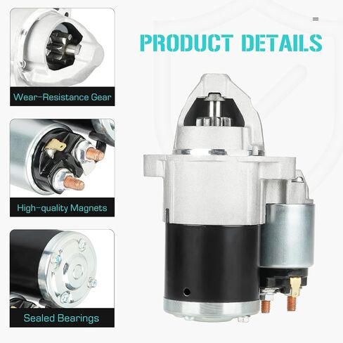 410-48110 Starter Fit for Chrysler Sebring 2.4L 2007-2010, for Dodge Avenger 2.0L 2.4L 2008-2010,for Caliber 2.4L 2007-2012,for Journey 2.4L 2009-2019,Fits for Jeep Compass 2.0L 2.4L 2007-2017 in Saudi Arabia