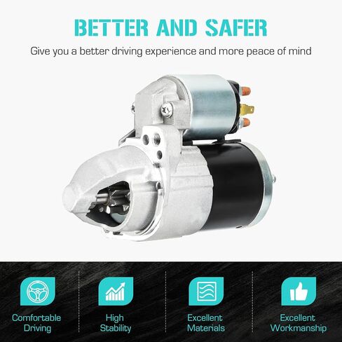410-48110 Starter Fit for Chrysler Sebring 2.4L 2007-2010, for Dodge Avenger 2.0L 2.4L 2008-2010,for Caliber 2.4L 2007-2012,for Journey 2.4L 2009-2019,Fits for Jeep Compass 2.0L 2.4L 2007-2017 in Saudi Arabia