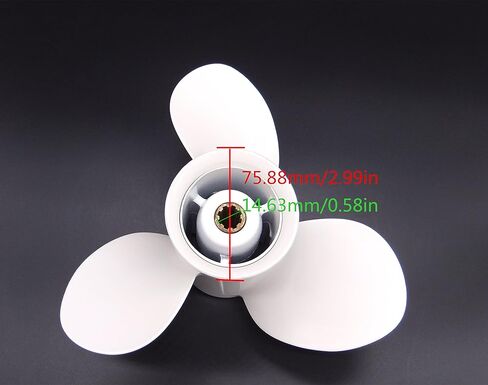 SouthMarine Boat Engine Aluminum Alloy Propeller 9 1/4x10-J for Yamaha 9.9HP 15HP Outboard Motor 63V-45952-10-00 9.25x10 in Saudi Arabia