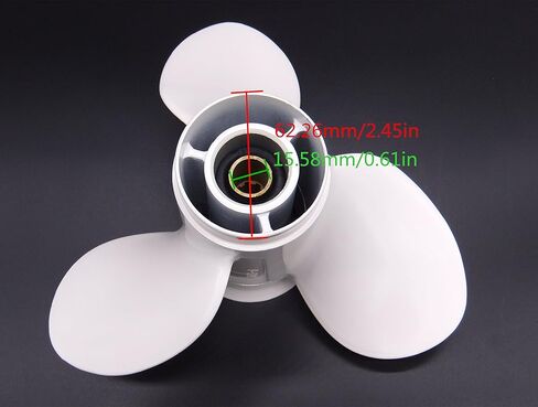 SouthMarine Boat Engine Aluminum Alloy Propeller 9 1/4x10-J for Yamaha 9.9HP 15HP Outboard Motor 63V-45952-10-00 9.25x10 in Saudi Arabia