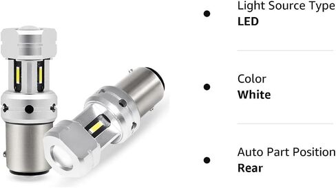 PHINLION 1157 7528 مصباح إشارة الانعطاف العنبر LED فائق السطوع 2057 2357 2397 3496 لمبة LED للوميض وأضواء وقوف السيارات، أصفر كهرماني in Kuwait