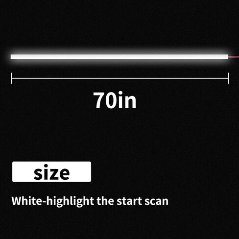 1 PC Through-Type Car Center Grille LED Running Light Bar, 12V Waterproof Flexible Vehicle Hood Emergency Warn Light Replacement, Universal Decorative Light with Adhesive (White #59In) in Saudi Arabia