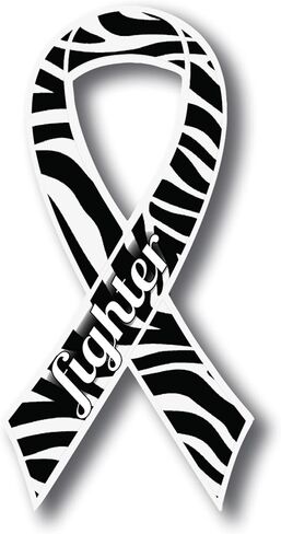 Magnet Me Up Carcinoid Cancer Awareness Zebra Ribbon ملصق مغناطيسي، 3.5 × 7 بوصة، مغناطيس سيارات شديد التحمل لشاحنة السيارة الدفع الرباعي، أي سطح مغناطيسي، يظهر الدعم أو جمع التبرعات، مصنوع في الولايات المتحدة الأمريكية in Saudi Arabia