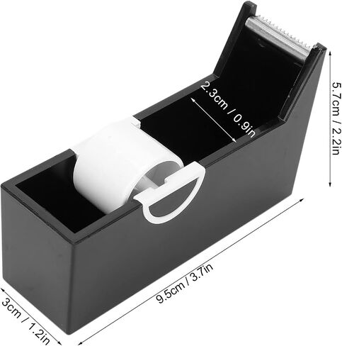 Eyelash Tape Dispenser, Eyelash Extension Tape Dispenser Holder Portable Desktop Tape Cutter for Home Salon Eyelash Extensions Supplies(Black) in Saudi Arabia