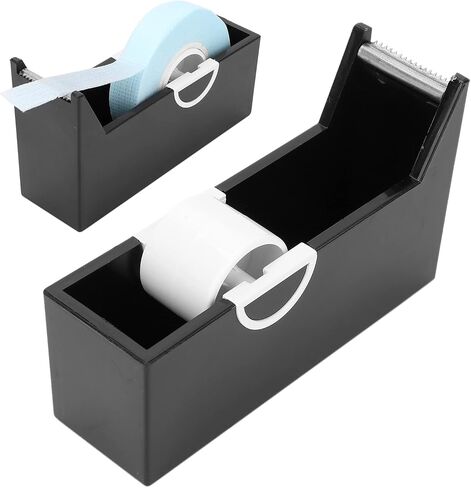 Eyelash Tape Dispenser, Eyelash Extension Tape Dispenser Holder Portable Desktop Tape Cutter for Home Salon Eyelash Extensions Supplies(Black) in Saudi Arabia