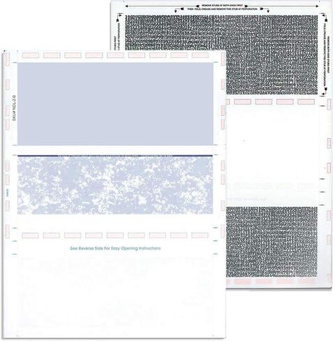 NextDayLabels - 8-1/2" x 11" Z Fold Pressure Seal الشيكات البريدية الذاتية (Maroon-250) in Saudi Arabia