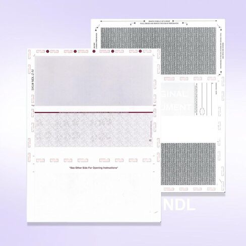 NextDayLabels - 8-1/2" x 11" Z Fold Pressure Seal الشيكات البريدية الذاتية (Maroon-250) in Saudi Arabia
