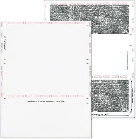 NextDayLabels - 8-1/2" x 11" Z Fold Pressure Seal الشيكات البريدية الذاتية (Maroon-250) in Saudi Arabia