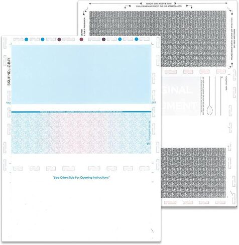NextDayLabels - 8-1/2" x 11" Z Fold Pressure Seal الشيكات البريدية الذاتية (Maroon-250) in Saudi Arabia