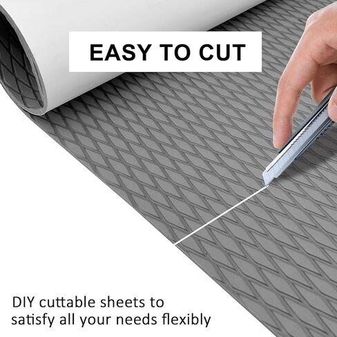 EVA Foam Boat Decking Flooring 23 x 94 Inches Universal DIY Surfboard Traction Pad Trimmable Sheet for Boat Kayak Yacht SUP Board Canoe RV Pool Non-Slip Self-Adhesive, Grey Rhombus Texture in Kuwait