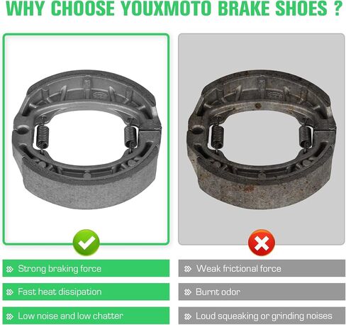 أحذية الفرامل الخلفية الأمامية من Youx Moto لهوندا NS50 QA50 ZB50/ C70 CT70 SL70 XL70 XL75 XR75/ NH80 CH80 EZ90/ SL100 XL100 CT110/ CH125 CB125 CL125 NH125 SL125 XL125 CH150 منصات أحذية الطبل in Kuwait