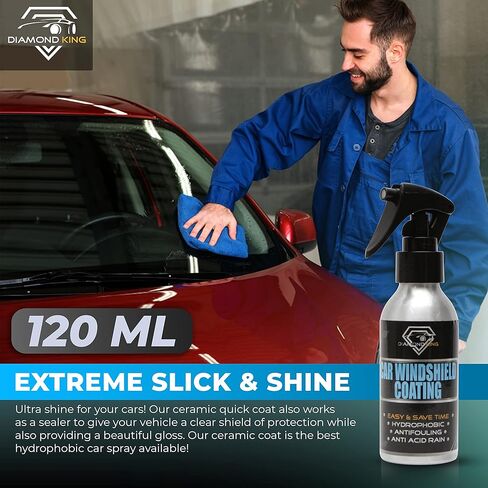 Nano Car Windshield Glass Coating 120ml - Ceramics Coating for Cars - Car Detailing, Hydrophobic Top Coat, Durable, Car Wax Polish Spray - Car Shiner, Cleaner, DK-WIND in Saudi Arabia