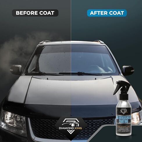 Nano Car Windshield Glass Coating 120ml - Ceramics Coating for Cars - Car Detailing, Hydrophobic Top Coat, Durable, Car Wax Polish Spray - Car Shiner, Cleaner, DK-WIND in Saudi Arabia
