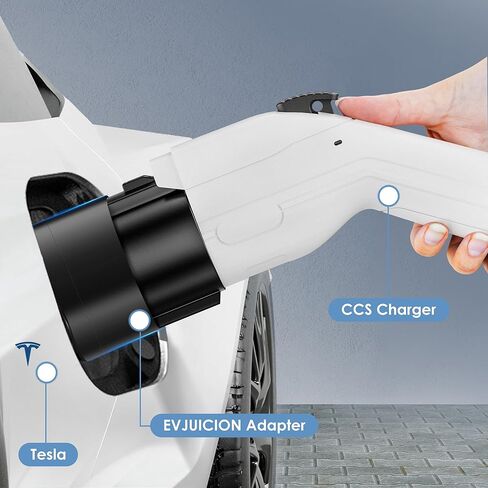 محول CCS لـ Tesla، CCS1 إلى محول شاحن Tesla لطراز Tesla 3، Y، S، X، 250kW/300A/500V DC سريع CCS إلى محول Tesla هدايا لأصحاب Tesla in Kuwait