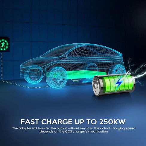 محول CCS لـ Tesla، CCS1 إلى محول شاحن Tesla لطراز Tesla 3، Y، S، X، 250kW/300A/500V DC سريع CCS إلى محول Tesla هدايا لأصحاب Tesla in Kuwait