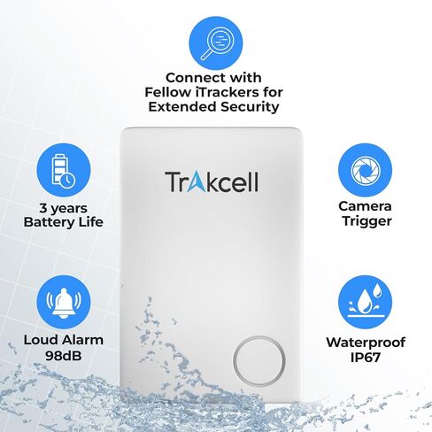 (2024) Thin Wallet Tracker Card - Smart Bluetooth Tracker, Compatible with iOS & Android, IP67 Waterproof Wallet Tracker Up to 260 ft Range - Phone Tracker -White in Saudi Arabia