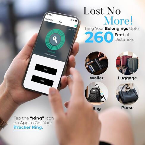 (2024) Thin Wallet Tracker Card - Smart Bluetooth Tracker, Compatible with iOS & Android, IP67 Waterproof Wallet Tracker Up to 260 ft Range - Phone Tracker -White in Saudi Arabia