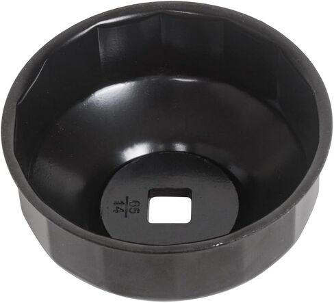 MOTO4U 64mmx14 Flute Oil Filter Cap Wrench,3-8 inch Drive,Oil Filter Cap Removal Socket Tool for 2.5-5.7L Engine,Low-Profile Design in Saudi Arabia
