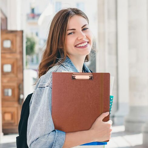 حافظة HAUTOCO مقاس 1 بوصة و3 حلقات مع حافظة لحجم الحروف 11 × 8.5 بوصة، منظم مجلد الحافظة الشخصية مع 5 مجلدات فواصل، مجلد دائري من جلد البولي يوريثان للمدرسة المكتبية، أسود in Kuwait