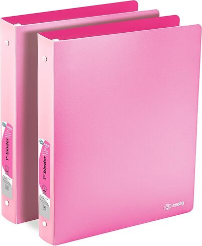 1 Inch Binders 3 Ring Soft Plastic Flexible Cover – by Enday (2, RED) in Saudi Arabia