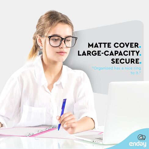 1 Inch Binders 3 Ring Soft Plastic Flexible Cover – by Enday (2, RED) in Saudi Arabia